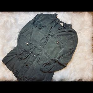 Faded glory green long sleeve jacket size small